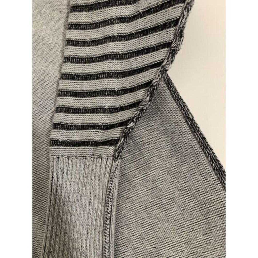 Tribal‎ Grey Black Striped Women's Sweater XL Long Sleeved Rough Hem Thick Heavy - Picture 3 of 10